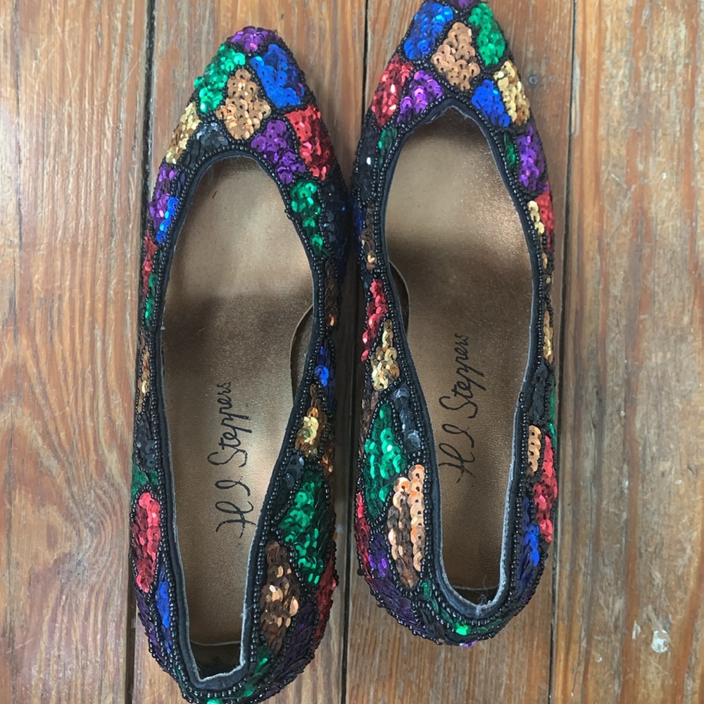 HI Steppers Sequined Heels - vintage 80’s-90’s - Picture 6 of 11